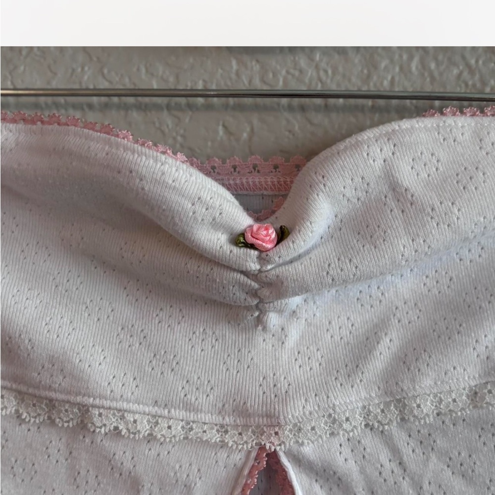 Urban Outfitters Coquette Rosette White Strapless Tunic Top - Picture 11 of 11